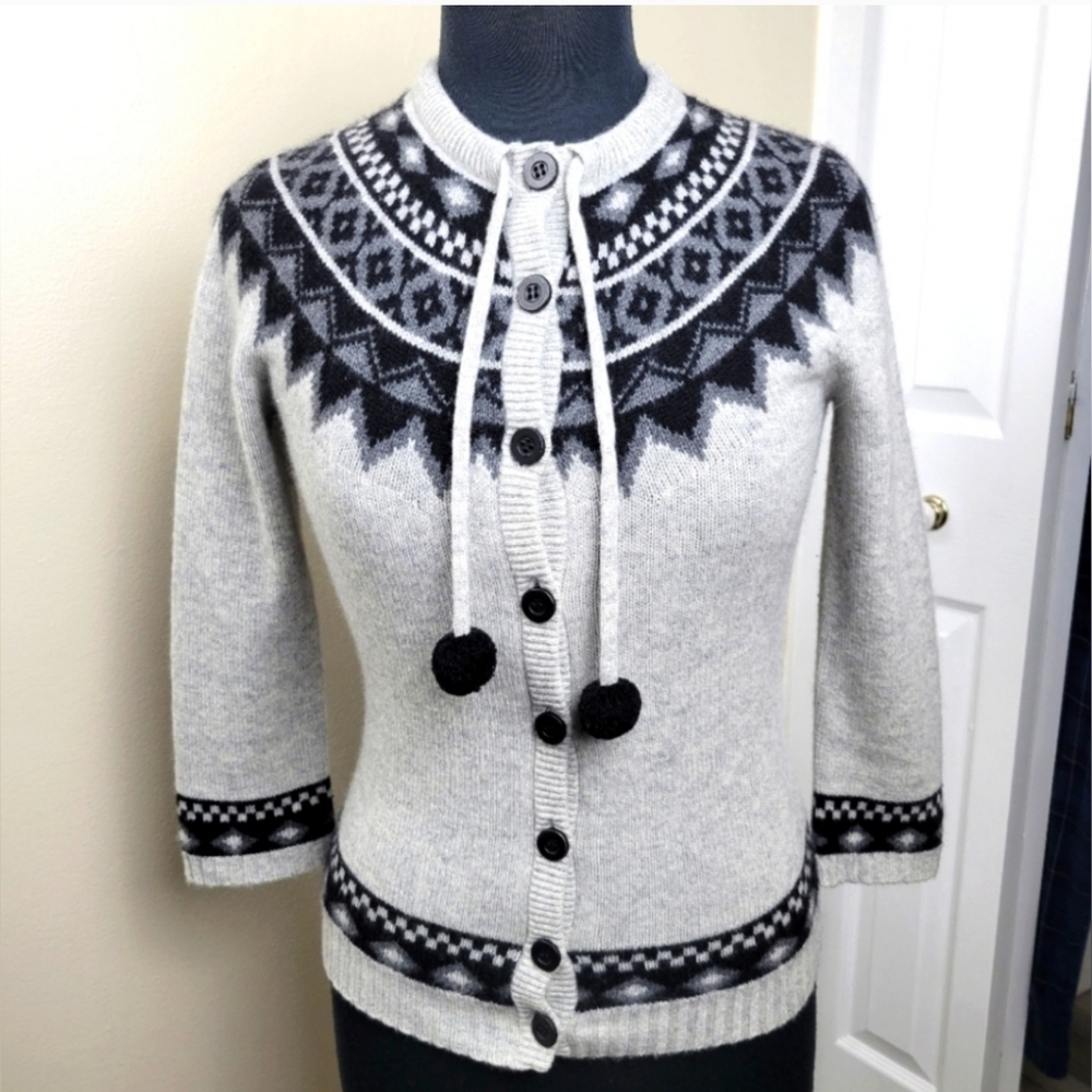 L.A.M.B. 100% Cashmere Fair Aisle Sweater